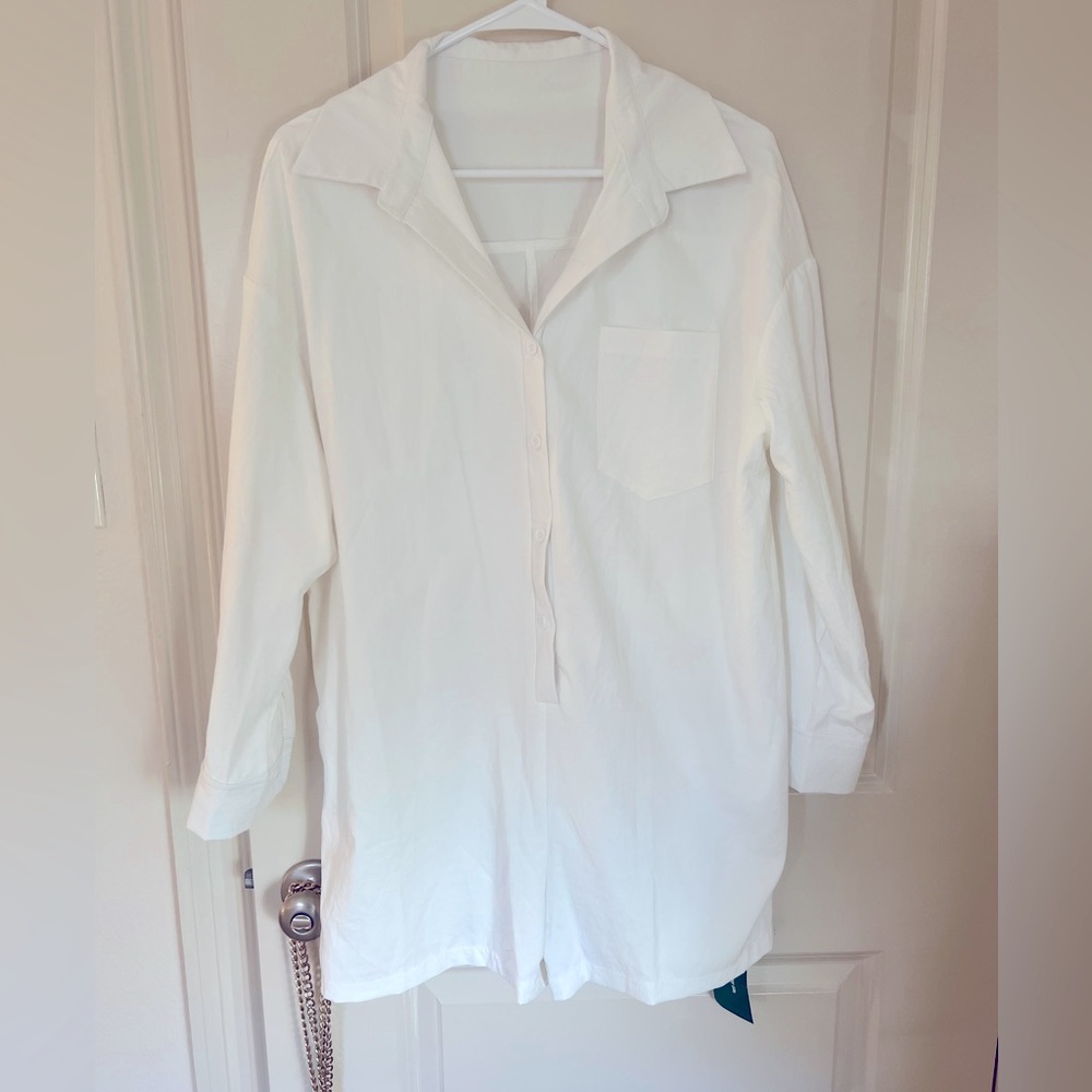 White Collared Romper